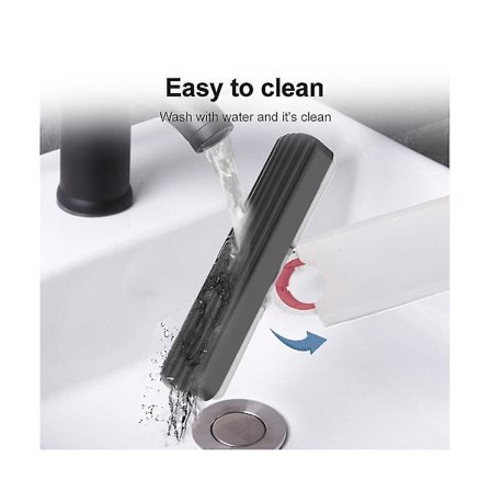 2 st Mini Pressmopp Portabel Rengöringsmopp Handhållen Skrivbord Badrum Bil Fönster Glas Svamp Rengörare