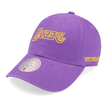 Mitchell & Ness - NBA Lila unconstructed Keps - Los Angeles Lakers Washed Dad Cap Purple Dad Cap @ Hatstore