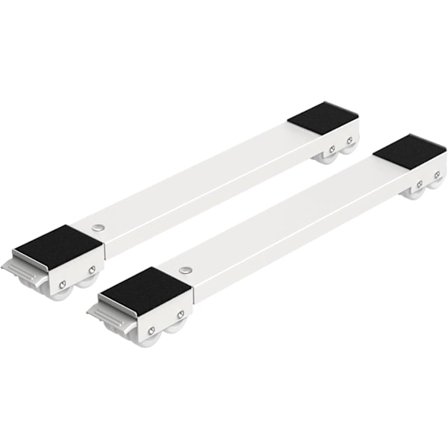 Transportvagn för tvättmaskin, 2-pack, för tvättmaskiner, kylskåp, frysar, upp till 300 kg, med 24 hjul, vit