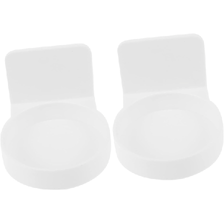 2 stk. Selvklæbende Væg Sugekop Hylde til Badeværelse Opbevaringsholder Tamponholder