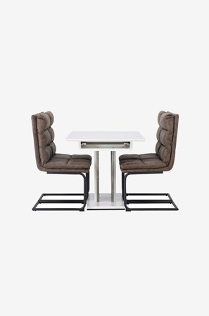 Venture Home - Spisegruppe Disa med 4 stk stoler Zizo - Hvit - Spisegruppe 4 personer - Fra Homeroom