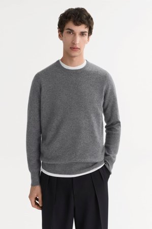 Soft Goat - Men's Classic Crewneck - Kashmirtröja herr - XL - Grey