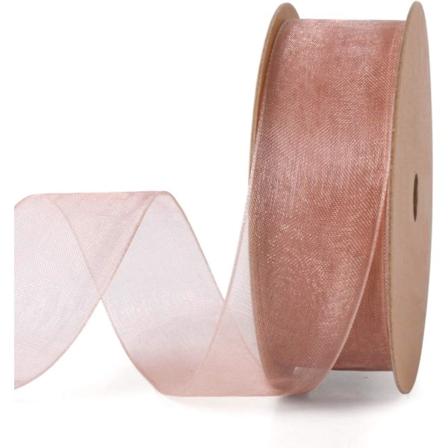 1 tuuman läpinäkyvä organza-nauha - 25 jaardia lahjapaketointiin, kimppuun