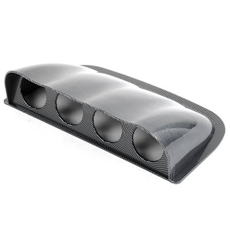 Universal 4-håls mätarhållare Quad Dash Meter Pod Instrumentpanel Kolfiberstil