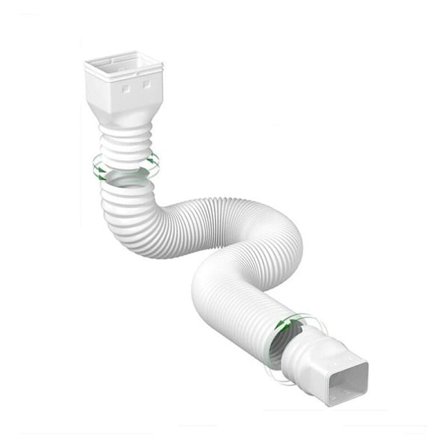 Fleksibel nedløpsrørsforlenger for takrenne, kobling for effektiv drenering av regnvann