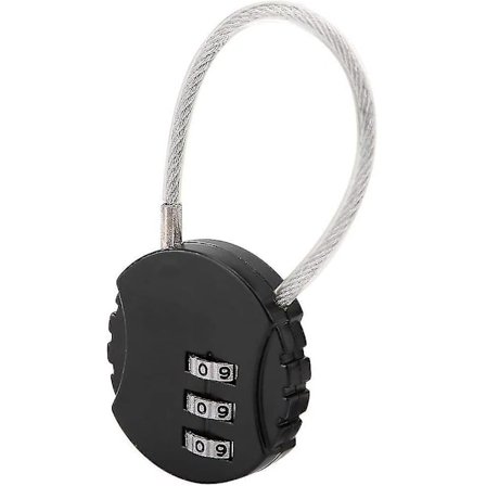 Zink-legering Kombinationsslås Sikkerhedskasse Skab Skuffelås Kæledyrs Økologisk Kasselås (sort) (1 stk)