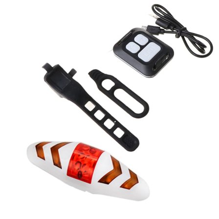 Genopladelig Cykel Blinklys Lampe Trådløs Fjernbetjening Cykel Baglygte