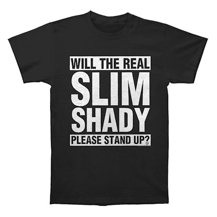 Eminem The Real Slim Shady Sort T-shirt i Sort
