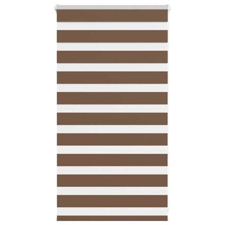vidaXL Rullgardin zebramönster brun 75x100 cm tygbredd 70,9 cm polyester, zebrarullgardin, zebrarullgardin för fönster, 4014308