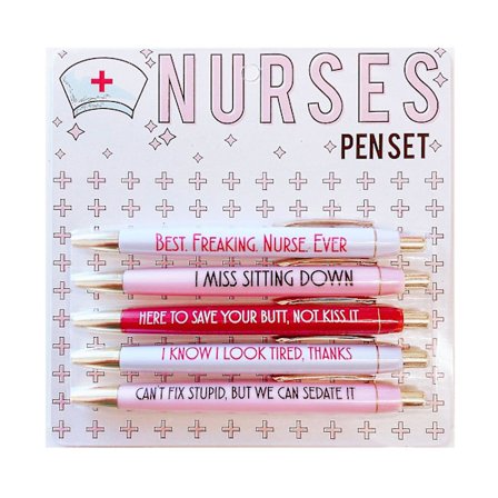 Hauskat sairaanhoitajakynät, sairaanhoitajan kuulakärkikynäsetti