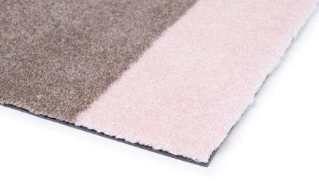 Tica Copenhagen Gulvmatte Stripes LysRosa-Sand 90x200
