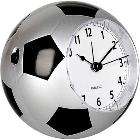 Mordely Creative Children's Alarm Clock Mute Bedside Cartoon Cute Personality Football Alarm Clock, Silver