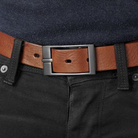Modern Dark Brown Leather Belt for Men - Leather Belts