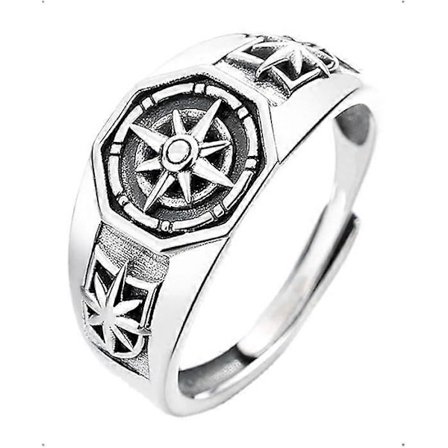 Justerbare ringe til mænd, bjergring unisex, vintage hip pop chunky fidget ring tåringe tommelfingerring åben ring