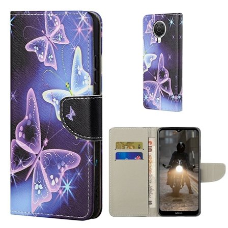 Wonderland Nokia G20 / G10 Läppäkotelo - Sparkle Perhonen