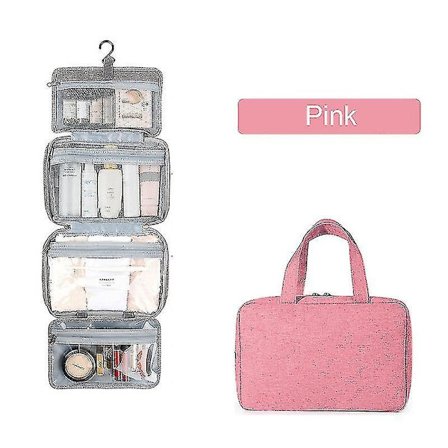 Toiletry Bag Travel Bag With Hanging Hook Water-resistant Makeup Cosmetic Bag