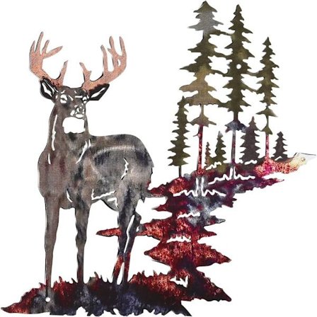 Metal Deer Wall Art Forest Deer Wall Decor Elg Silhouette Wall