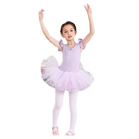 Balletkjoler til små piger, trikot med skørt, balletdanserkjole