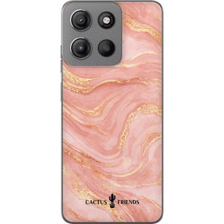 Kompatibelt Mobildeksel til Motorola Motorola Moto G15 Power Cactus and Friends – RoseGoldFlow