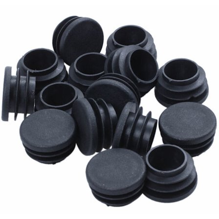 15 stk. stol- og bordben 25 mm diameter plast runde rør endehette