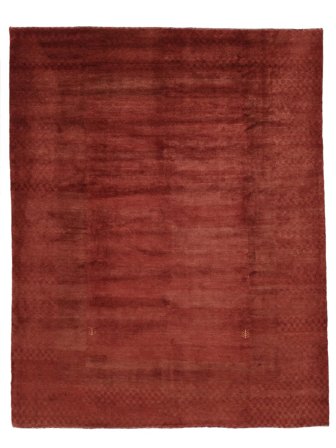 Hand Knotted Gabbeh Persia Fine Rug 230X288 Persian Wool Dark Red/Black