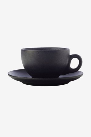 Maxwell & Williams - Kuppi ja aluslautanen Caviar 250 ml - Musta - Kupit & mukit - - Homeroom