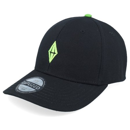 Difuzed - Svart adjustable Caps - The Sims Diamond Black/Green Adjustable @ Hatstore