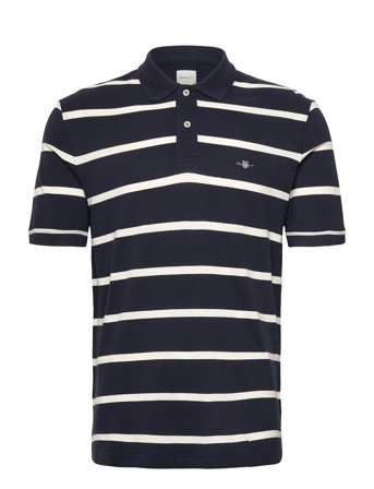 GANT Striped Polo - Navy - L