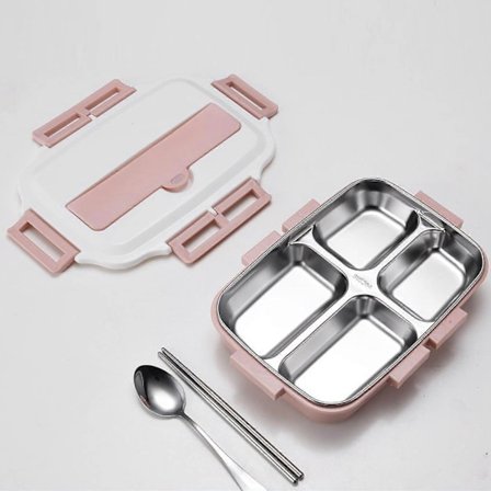 Bento Matboks Rustfritt Stål Isolert Flerlags Bento Matbeholder Oppbevaring Matboks 1L B