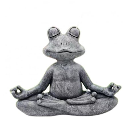 Mediterende Yoga Frø Statue - Zen Have Frø Figurer til Hjem, Terrasse, Dæk, Veranda eller Havekunst Udendørs Dekoration, Gaveidé