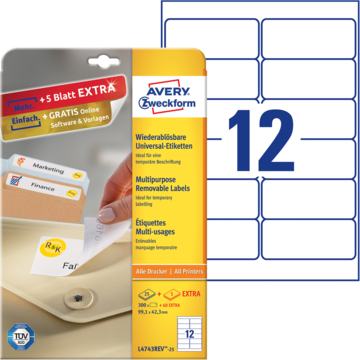 ETIKETT VIT 99,1x42,3 MM