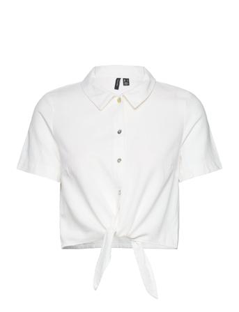 Vmmymilo Ss Shirt Wvn Ga Shirts Linen Shirts Hvit Vero Moda*Betinget Tilbud