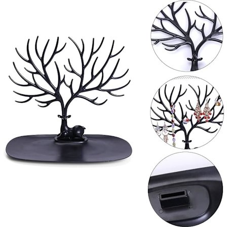 /#/2 kappaletta puun muotoinen koruteline, puun muotoinen koruteline, musta/#/