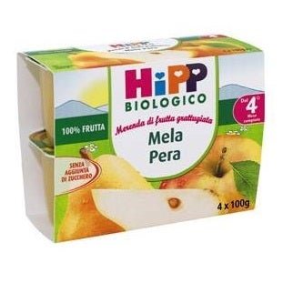 Hipp Bio Frutta Grattugiata Mela Pera 4m+ 4x100g
