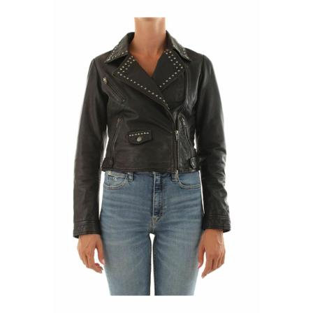 BomBoogie Leather Jas , Zwart , Dames , Maat: M