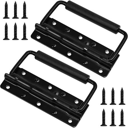4,9 tommer fjærbelastet håndtak for verktøykasse, bokser, svart (2 stk)
