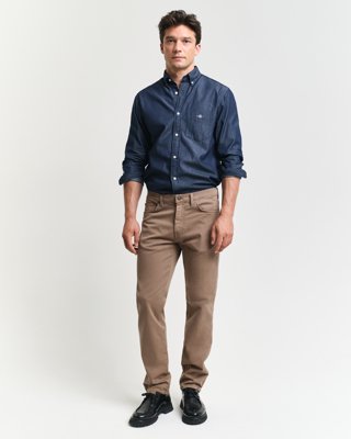 GANT - Regular fit desert jeans til herre desert brown