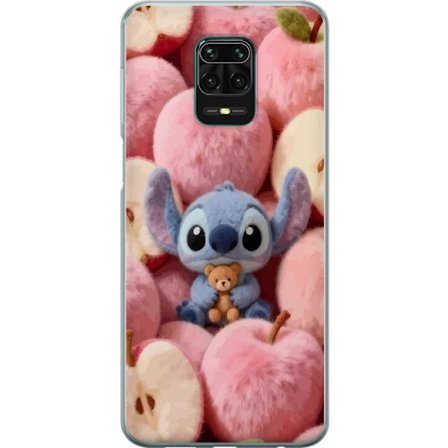 Kompatibel Mobilcover til Xiaomi Redmi Note 9 Pro Stitch blandt lyserøde fluffy æbler med teddy og sød kawaii-æstetik