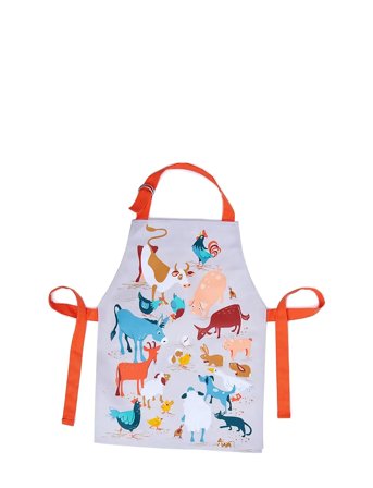 Apron - Fred's Farm Home Meal Time Baking & Cooking Aprons Multi/patterned ThreadBear