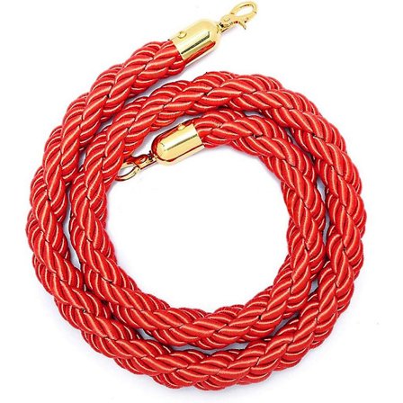 Ohjaava köysieste, köysieste, jonoeste, ohjausjärjestelmän ohjaava köysi kultaisella koukkulla 1,5 m punainen