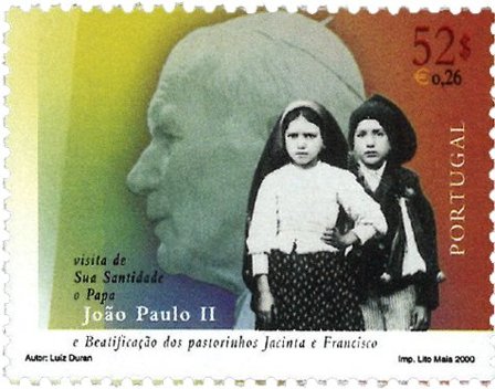 Portugal 2000 - Pavebesøg - Postfrisk frimærke