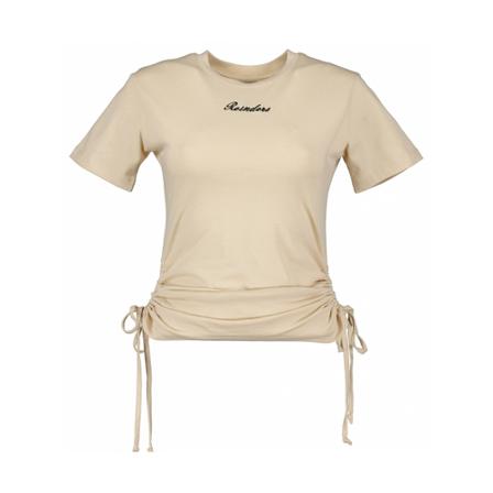 Reinders, Smoked T-Shirt Beige, Dames, Maat:L