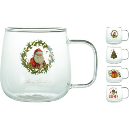 Mugg Jul Glas Gran Transparent