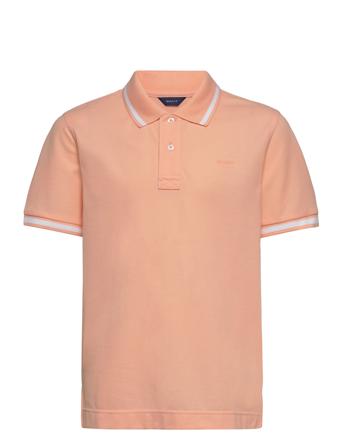 Relaxed Pique T-shirts Polo Shirts Short-sleeved Polo Shirts Korall GANT*Betinget Tilbud