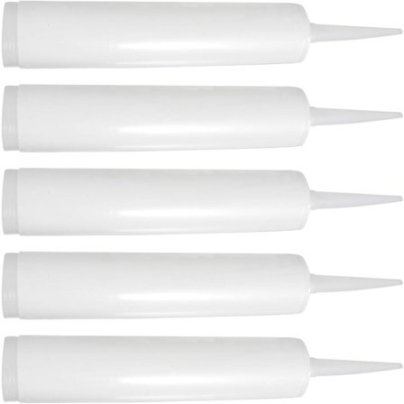 5 stk Tomme Silikonfuge Rør Genopfyldbare Genopfyldbare Tætning Rør til Køkken Industri Hjemmeforbedring Byggeværktøjer