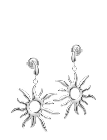 Sistie Sirena - Earrings Steel - Silver - ONE SIZE