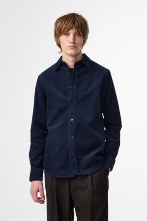 Colby Skjorta Herr Blå Ekologisk Bomull