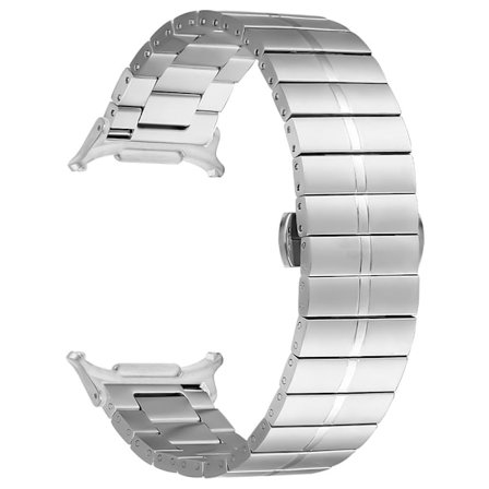 Samsung Galaxy Watch Ultra 47mm snyggt klockarmband i rostfritt stål ersättningsarmband - Silver