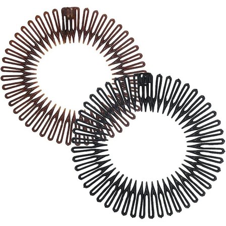 Hårforlenger, 2 stk. Full Circle Kam, Myk Plast Rund Kam, Utvidbar Hårkam, Utvidbar Hårkam