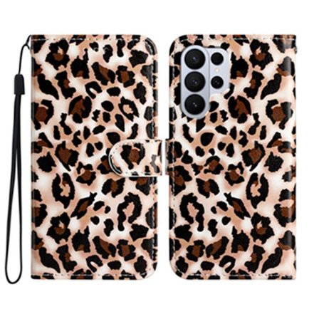 Samsung Galaxy S26 Ultra Plånboksfodral Konstläder Ställ Leopard